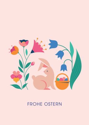 Grußkarte Frohe Ostern Motiv 1
